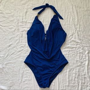 BAR III Draped Monokini One-Piece Swimsuit
